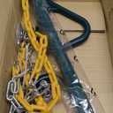 Jungle Gym Kingdom Swing Sets for Backyard, Monkey Bars & Swingset Accessories - Set Includes 18" Trapeze Swing Bar & 48" Heavy Duty Chain with Locking Carabiners - Outdoor Play Equipment (Green)