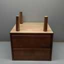 Walnut Nightstand Solid Wood Night Stand, Mid Century Modern Nightstand, Modern Night Stand, Solid Wood End Table for Bedroom, Living Room, Walnut Bedside Table