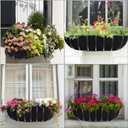 4PCS Window Basket Liners Fabric Liners Hanging Flower Box Liner Felt Trough Planter Insert Non-Woven Plant Liner Replacement for Garden Planters