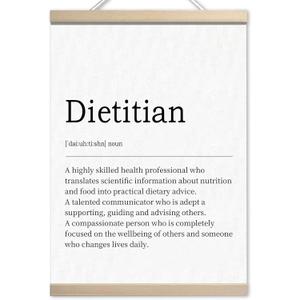 Dietitian Definition Print Canvas Wall Art, Nutritionist Gift, Wood Canvas Poster Hanging, Motivational Art Poster, Home Office Decor, Appreciation Gift for Birthday Graduation Valentines Day