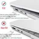 May Chen Case for 13.5" Microsoft Surface Laptop 3/4/5 with Alcantara Palm Rest Model 1867 1958 1950 (2019 2021 2022), Plastic Hard Shell Case with Keyboard Cover + Screen Protector, Matte Clear