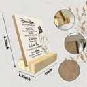 Gifts for Dad from Daughter Wood Plaque Gift, Dear Dad I Love You,Plaque with Wooden Stand, Meaningful Wood Sign Plaque Gift for Dad, Father's Day Christmas Thanksgiving Birthday Gift A1