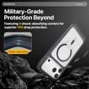 MAGEASY Compatible with iPhone 17 6.3" Case with Crossbody Strap - 16ft Drop Protection, Compatible with MagSafe | Roam M (Transparent)