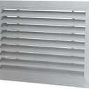 Door Vents for Interior Doors Two Sided, 20 x 12 Door Louver Vent Aluminum Louvered Door Vent Silver-Gray Door Air Vent Grille for Bathroom Garage Cabinet