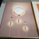 Framed Modern Luxury Gold Wall Art for Living Room, Set of 3 Piece Contemporary Paintings Artwork for Walls, Golden Prints Pictures with Gold Frame, Wall Decor for Home Office - Total 30" x 60"