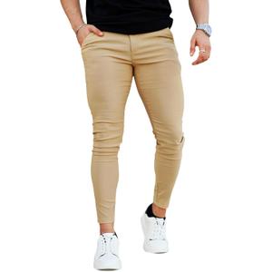 GINGTTO Mens Dress Pants Slim Fit Chino Pants for Men Formal (30W x 28L, Khaki)