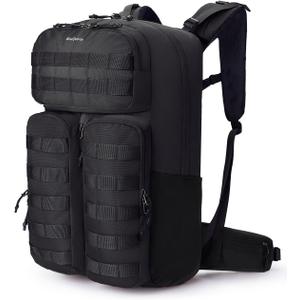 Blue Quartz 40L Military Tactical Backpack, Internal Frame Hiking Backpack with Molle System for Hiking Camping Backpacking Travelling Climbing Rucksack Daypack for Men Women