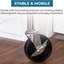 Honey-Can-Do SHF-01939 4-Inch Caster Roller Wheels for HCD Shelving Unit, Set of Four,Black