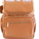 Waterproof, with Changing Pad, Stroller Straps, Pacifier Case, Light Brown Vegan Leather