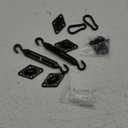 Sun Shade Sail Hardware Kit 6 Inch for Rectangle & Triangle Shade Sail Install, Stainless Steel ShadeSail Fixing Accessories for Outdoor Patio Canopy Garden, Heavy Duty Awning Attachment 40 Set (Black)