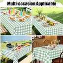 Smiry Rectangle Table Cloth, Waterproof Vinyl Tablecloth with Flannel Backing, Wipeable Buffalo Plaid Table Cover for Indoor and Outdoor (Sage Green & White, 52"x70")
