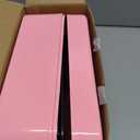 Pink Cash Box with Money Tray and Lock, Metal Money Box for Cash, Lock Box for Money 9.84x7.87x3.54 Inches