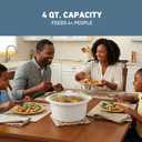 West Bend 4-Quart Manual Slow Cooker with 3 Cooking Settings, Dishwasher-Safe Ceramic and Glass Lid, 210 Watts, Yellow