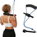 Portable Cervical Neck Traction Device Over Door Home Use for Neck Pain Relief, Portable Neck Stretcher Strap for Spinal Decompression or Physical Therapy, Restore Natural Curve of Neck