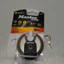 Master Lock Magnum Heavy-Duty Stainless-Steel Discus Padlock with Keys, Keyed Alike Heavy Duty Storage Lock for Indoor or Outdoor Use, M40XKAD