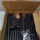 Double Rods Clothes Rack, Rolling Clothing Rack for Hanging Clothes Portable Wardrobe Rack, Metal Garment Rack Sturdy Coat Rack for Bedroom Laundry Living Room, Black