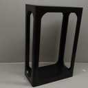 Kate and Laurel Dahl Modern Slatted Wooden Slim Side Table; 16 x 8 x 24; Black; Transitional Wood Narrow End Table for Use as Living Room Plant Stand or Small Bedroom Nightstand