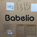 Babelio Baby Gate for Doorways and Stairs, 26-31" Pet Gate with Wide Walk Thru Door and Lock Indicator, No Drill Pressure Mounted Safety Gate with Double Lock and Self-Closing, White