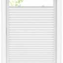 8 x LazBlinds Tool-Free Cordless Pleated Shades with Suction Cups Light Filtering Top Down Bottom Up Pleated Blinds for Windows Size 36" W X 64" H, White, 8 Packs