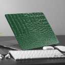 Compatible for MacBook Pro 14 Inch Case 2026 M5, 2021-2025 M4 M3 M2 M1 A3427 A3426 A3434 A3112 A3185 A3401 A2918 A2992 A2779 A2442, Crocodile Skin PU Leather Hardshell & Keyboard Cover, Green