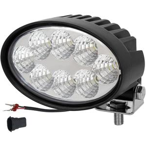 Oval 40W Tractor Cap Roof LED Work Light 12V Flood Compatible with Case TractorJD Cat Clear