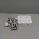 Surge Protector Power Strip - HANYCONY 8 Outlets 4 USB (2 USB C) Charging Ports, Multi Plug Outlet Extender, 5Ft Braided Extension Cord, Flat Plug Wall Mount Desk Charging Station for Home Office ETL (White)