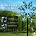 Large Wind Spinners Outdoor, Kinetic Metal Wind Spinners for Yard and Garden, Gift for Family or Friends (30'' W x 87'' H)