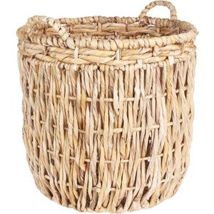Household Essentials Brown Tall Round Wicker Storage Basket 19'' x 25''