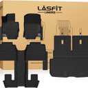 LASFIT Floor Mats & Cargo Mat with Seatback for Mercedes Benz GLS 2020-2026 (Fit 6 Seats), All Weather TPE Floor Liners Custom Fit GLS 2020-2026 Car Mats, 3 Rows & Cargo Liner with Backrest