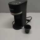 Horavie Mini Single Serve Coffee Maker for K Cup and Ground Coffee, Fast Brew One Cup Coffee Machine with Descaling Reminder and Water Window, 6 to 12 oz. Brew Sizes, Black