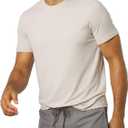 Motion Men's Slim Fit Tee Active Performance and Everyday Super Soft Stretchable T-Shirt (S-XL) (L)