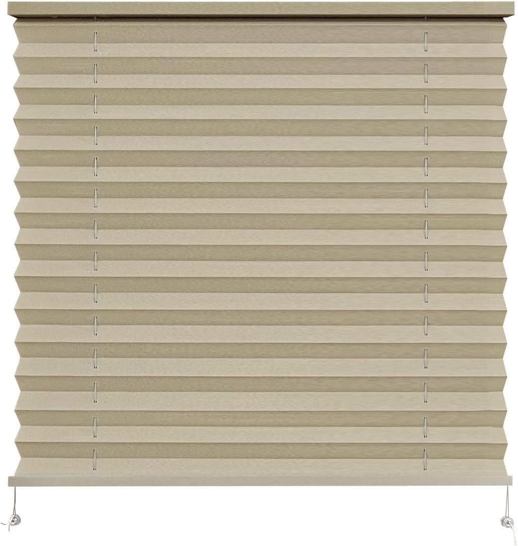 Dulepax RV Pleated Shades - 26" W x 24" L Cappuccino RV Window Shades for Camper, Travel Trailers, Motorhome's Window