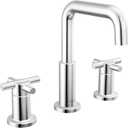 Delta Nicoli Chrome Bathroom Faucet 3 Hole, 8 Inch Widespread Bathroom Sink Faucet for Vanity, Push-Pop Drain Assembly, Chrome 35894LF