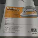 QPAU Inflatable Toddler Travel Bed with Tent, Baby Crib Tent, Portable Kids Air Mattress with Safety Bumpers, Ideal for Home, Grandma's, Camping, Traveling (Grey)