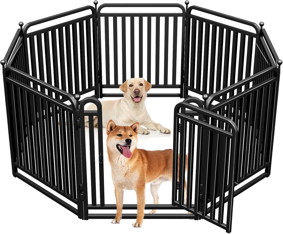 Dog Playpens, Upgraded Heavy Duty Tube Puppy Play Pen for Indoors,Dog playpen Outdoor for Small Medium Dogs, Portable Dog Pen, 32" H 8 Panels