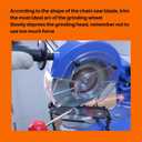 Chainsaw Sharpener Grinding WheelGreen Silicon Carbide AbrasiveFor Universal Saw Chain sharpeners. Sharpening Hard Alloy Saw Chain Teeth. 1/8 Thickness, 5-3/4 Diameter, 7/8 Arbor
