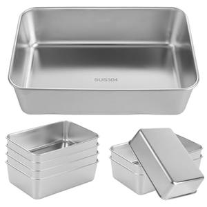 6 Pack Stainless Steel Loaf Pan Banana Bread Pan for Homemade Bread Loaf Pans for Baking Bread Tin Sourdough Bread Baking Pan Metal Sandwich Loaf Bread Pans for Meatloaf, Cake