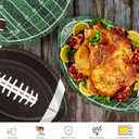 durony 50 Pieces Football Serving Trays 11.5 Inch Football Shaped Party Oval Paper Plates Disposable Paper Plates for Birthday Party and Game Day Decorations