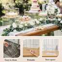 Leinuosen 7 Pcs Extra Large Buffet Risers Set 10" to 16" Rectangle Acrylic Display Box Catering Dessert Table Riser Food Display Decorative Stand with Hollow Bottom for Catering Supplies(Clear)