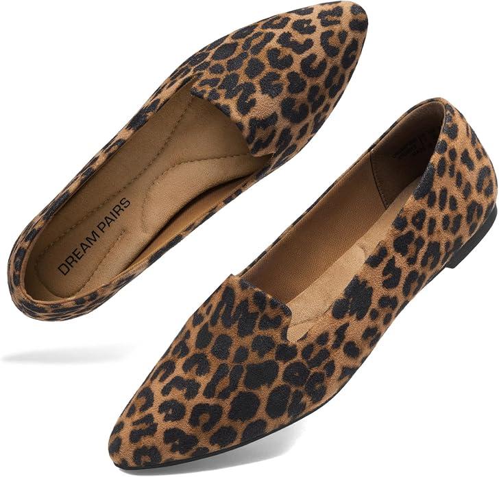  Women's Pointed Toe Business Dressy Flats, Size 6
