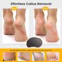 BEZOX Glass Foot File - Nano-Glass Pumice Stone Foot Scrubber, Heel File Callus Remover for Silky Smooth Feet, Portable Pedicure Tool for Summer & Vacation - Walnut Wood Handled