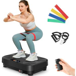 Dripex Vibration Plate Exercise Machine, Power Vibrating Plate for Lymphatic Drainage Weight Loss, Whole Body Workout Vibration Plates Fitness Platform, Fat Burner Shake Plate Equipment for Women Men