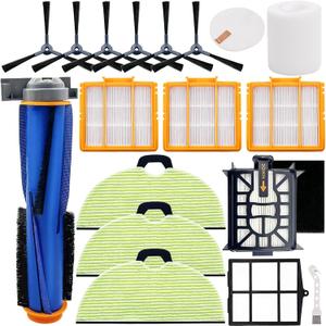 Replacement Parts for Shark AV2610WA RV2610WA Matrix Plus 2- in-1 Robot Vacuum Cleaner,1 Main Brush,3 Filters,3 Mop Pads,6 Side Brushes,1 Pre Filter,1 Filter&1 Pre-Motor Foam&Felt Filter