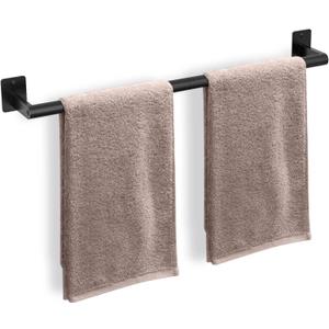Bathroom Towel Bar, 24 Inch Towel Racks for Bathroom Wall Mounted, Heavy Duty Hand Towel Holder Organizer, Modern Home Decor Towel Rod, Matte Black Single Bar