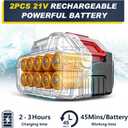 Cordless Portable Washer with Brushless Motor, 2x4000mAh Batteries & Fast Charger, 6-in-1 Nozzle, 16.5FT Hose, Extension Rod & Storage Case, Handheld Cleaning Tool for Car, Home, Patio & Garden