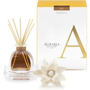 AGRARIA PetiteEssence Flower and Reed Diffuser Set, Hand Crafted Sola Flower Botanical Home Fragrance Set, Scented Oil Gift for All Occasions Balsam