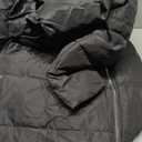 HEEKPEK Womens Winter Long Puffer Coats Thicken Warm Quilted Jacket Mid-Length with Side Zipper and Hood Parka Outerwear (Large, Black)