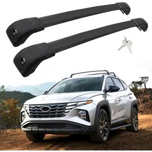 Lockable Roof Rack Cross Bars Compatible with 2022-2025 Hyundai Tucson (Only for Flush Side Rails), 200 lbs Load Capacity Aluminum Cargo Bars for Rooftop Cargo Carrier Luggage Bike