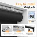 Cordless Roller Shades Blackout Blinds for Windows Room Darkening Rolled Up Shades with Spring System, UV Protection Window Shades Door Blinds for Home and Office (Black, 34" W x 72" H)