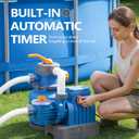 2500 GPH Sand Filter Pump for Above Ground Pools, Pool Pumps Above Ground with 24H Automatic Timer, 6-Way Valve, Efficient Circulation & Filtration Pool Sand Pump, Up to 12000 Gallons -Orange